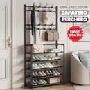 ORGANIZADOR DE ZAPATOS 4 NIVELES Y PERCHERO + ENVÍO GRATIS
