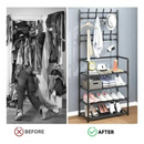 ORGANIZADOR DE ZAPATOS 4 NIVELES Y PERCHERO + ENVÍO GRATIS