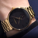 Relógio Minimalista Dourado | Ouro Luxo