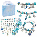 Kit Pulseiras e Berloques DIY em Prata - 64 Peças