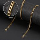 Corrente Dourada Luxuosa - 3mm