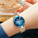 Relógio Feminino de Quartzo Diamond Blue à prova d'água