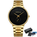 Relógio Minimalista Dourado | Ouro Luxo