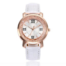 Relógio Feminino de Couro Moda Luxo