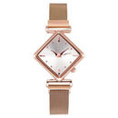 Relógio Quartzo Quadrado + Pulseira - FineWoman
