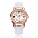 Relógio Feminino de Couro Luxo Elegante