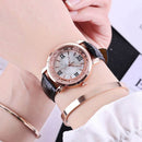 Relógio Feminino de Couro Luxo Elegante