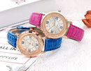 Relógio Feminino de Couro Luxo Elegante